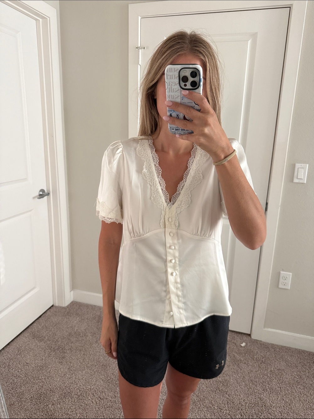 Cream blouse